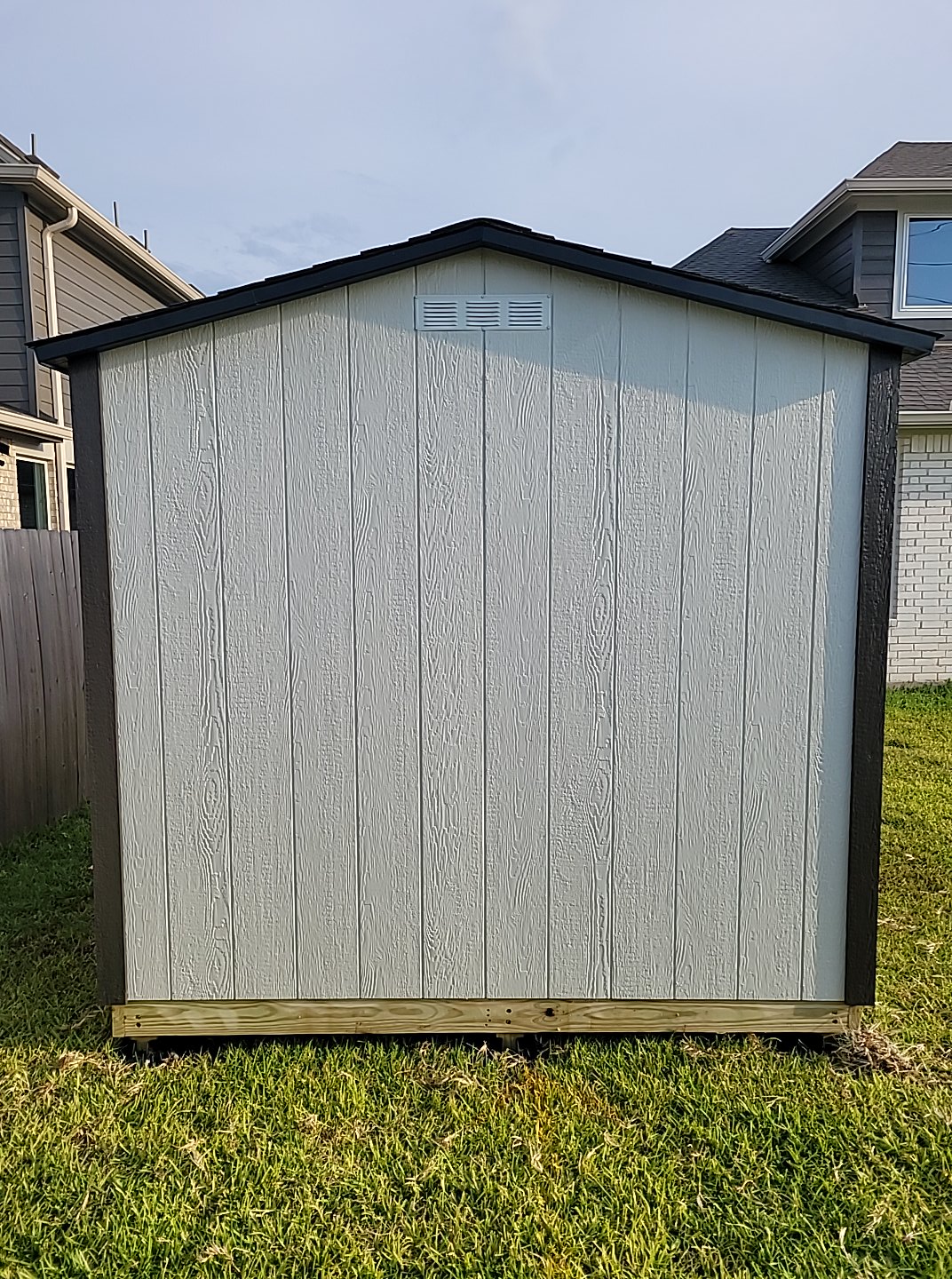 side view of 8 x 12 storage shed in Katy